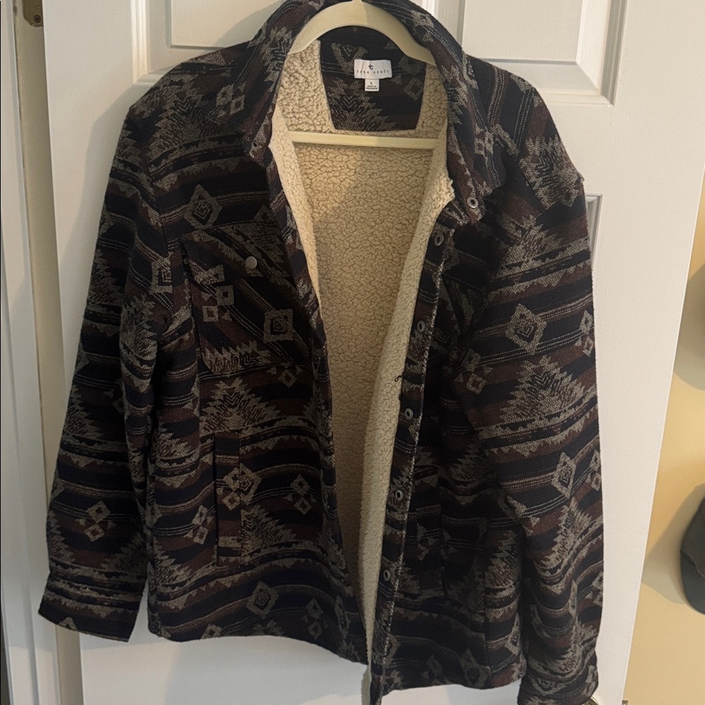 True Craft Patterned Jacket - Black and Brown